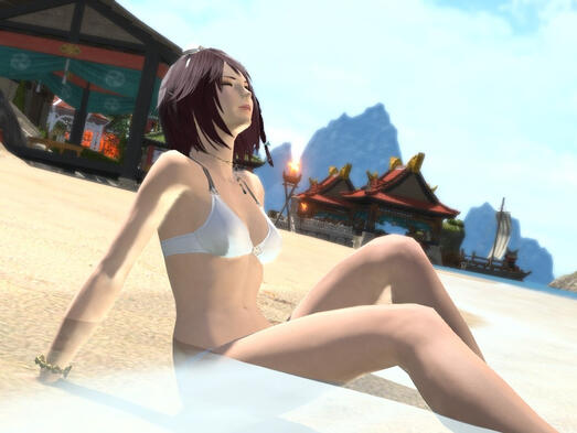 sunbathing